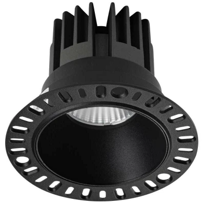 Image of Game Integrated LED Trimless Round Recessed Downlight Black 1100Lm 3000K
