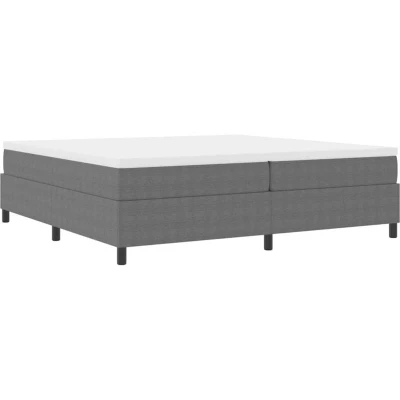 Image of vidaXL Box Spring Bed with Mattress in Light Grey, 200 x cm, Corduroy Fabric