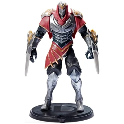 Image of League of Legends, 6 Inch Zed Collectible Figure w/Premium Details and 2 Accessories, The Champion Collection, Collector Grade, Ages 12 Up