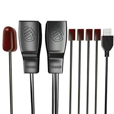 Image of SZBJ ir Repeater,IR Remote Control Extender,Infrared Repeater System,Apply to Cat6/Cat5e/Cat8 Ethernet Cable connection(four Head emitter)