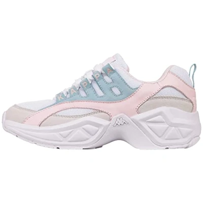 Image of Kappa Overton Training shoe, Women&#039;s, Size: 6, White/mint Imitation leather/ textile