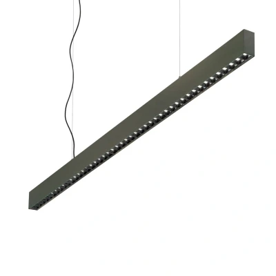 Image of Office LED Decorative Linear Straight Bar Pendant Black, 4000K