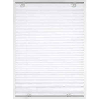 Image of GARDINIA Solo pleated blind without drilling, with suction cups, opaque folding blind, includes all mounting parts, 2 aluminum operating rails, gray, 40 x 130 cm, 1 piece