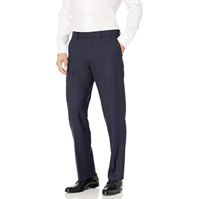 Image of Amazon Essentials Men&#039;s Classic Fit Wrinkle Resistant Stretch Dress Trouser, Navy, 38W / 29L