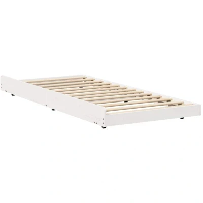 Image of vidaXL Bed Frame White Pine wood 80 x 200 cm Tough