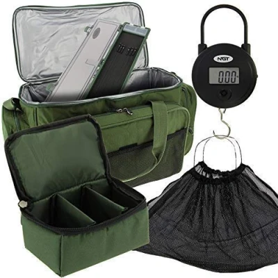 Image of DNA NGT Coarse Carp Fishing Unhooking Insulated Tackle Carryall Bag Set With Digital Scale Sling Stiff Rig Wallet Great Value Kit!