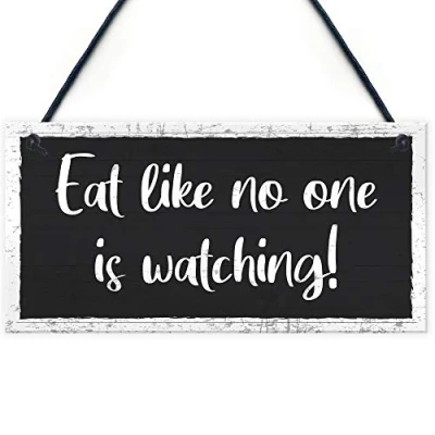 Image of RED OCEAN Shabby Chic Sign Funny Kitchen Plaque Hanging Wall Home Decor