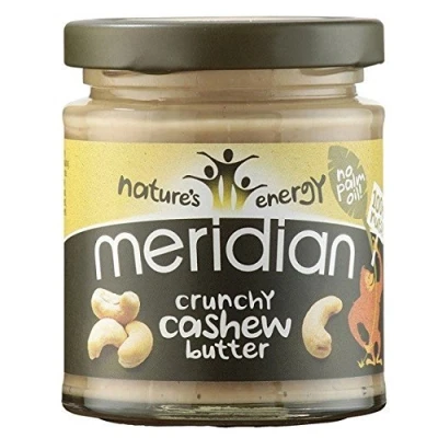 Image of (Pack Of 3) Cashew Butter Crunchy 100% Nuts MERIDIAN FOODS No GM Soya us