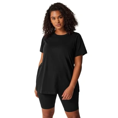 Image of EVANS Curve Essential T Shirt Women&#039;s Plus Size Black