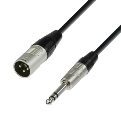 Image of Adam Hall 4 Star Series 1.5m Rean XLR Male to 6.3mm Jack Stereo Microphone Cable