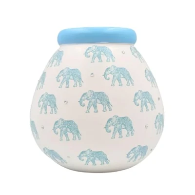 Image of Pot Of Dreams Ceramic Money Smash Box Savings Jar Elephant