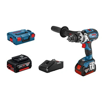 Image of Bosch Professional 18V System Cordless Combi Drill GSB 110 C (GBA 2x5.0 Ah, GAL 1840, L BOXX 136)