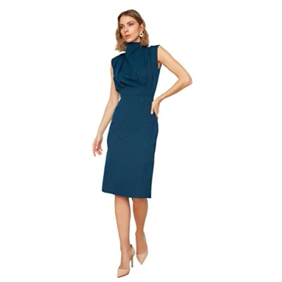 Image of Trendyol Women Midi Bodycone Slim fit Woven Dress