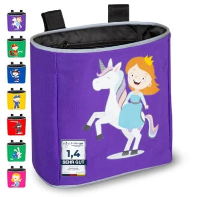 Image of GRINSEZWERGE Children&#039;s Handlebar Bag Bicycle Basket Tricycle Scooter Accessories Princess