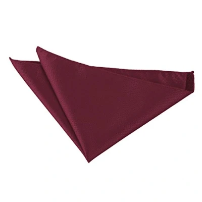 Image of DQT Men Red Solid Plain Stripe Floral Paisley Polka Dot Pocket Square Check Burgundy