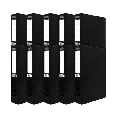 Image of Pukka Brights Box File Foolscap Black (10 Pack) BR 7773