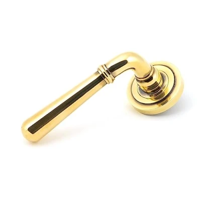Image of From the Anvil Aged Brass Newbury Lever on Rose Set (Art Deco) Unsprung