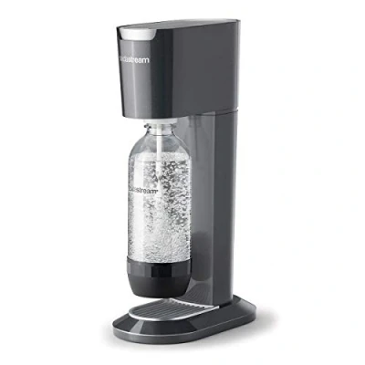 Image of sodastream Genesis Sparkling Water Maker Machine includes a 1 Litre Reusable BPA Free Bottle for Carbonating and 60 L CO2 Gas Cylinder Black