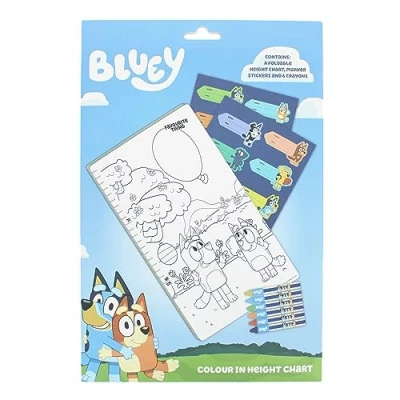 Image of Bluey Height Chart for Kids Bedroom Accessories Wall Toys