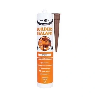 Image of Bond it Ultimate Low Modulus Neutral Cure LMN Builders Silicone Sealant Building Internal External Door Window Frames Glass Cement Wood EU3 (Brown)