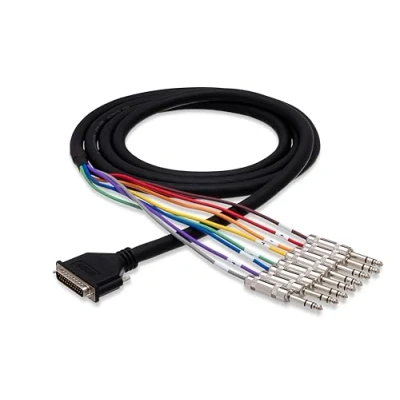 Image of HosaTech DTP 803 3m DB25 to 1/4 inch TRS Balanced Snake Cable