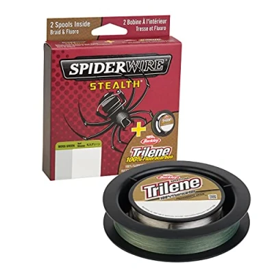 Image of Spiderwire Berkley FireLine® Superline, Moss Green/Clear, 8lb 3.6kg, 125yd 114m Fishing Line, Suitable for Freshwater Environments