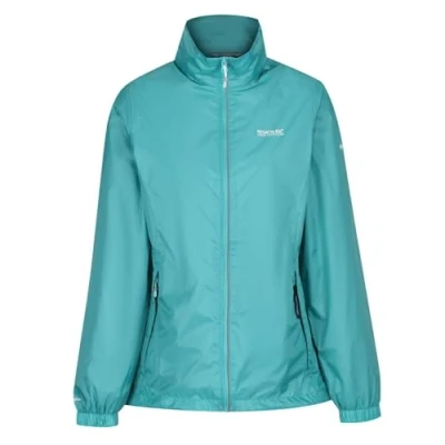 Image of Regatta Women&#039;s Lightweight Corinne IV Jacket, Waterproof and Breathable, Lined with Mesh Hood for Active Hiking Jackets Shell, womens, RWW304 0A008L, Turquoise, 8