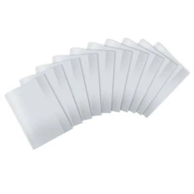 Image of HERMA A4 transparent notebook covers, made of sturdy and easy to clean plastic for school 20242, pack 10