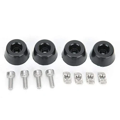 Image of ASHATA 3D Printer Feet Pad Rubber Feet, 4pcs Anti Shock pad, Universal Pads Black Vibration for Prusa i3 MK3 &amp; MK3S