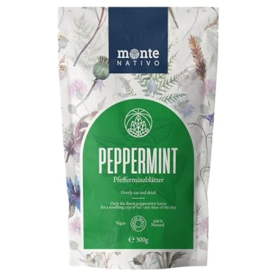 Image of Peppermint Herbal tea Monte Nativo (300 g) leaves, gently cut and dried For preparation of or inhalations Relaxing delicious Mint without additives