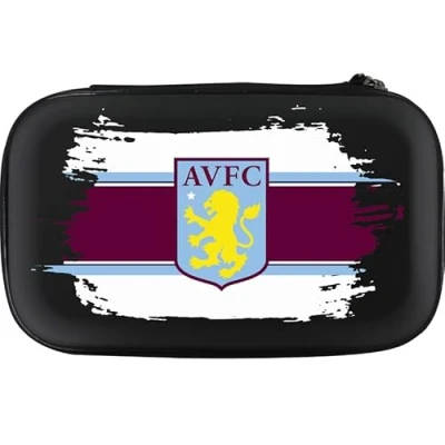 Image of FOCO Officially Licensed Aston Villa Football Club Villans FC Dart Case Storage Wallet, White Stripe, Black (W483)