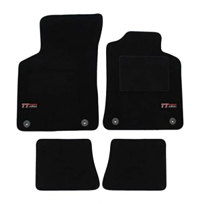 Image of Logo Tailored Black floor Car Mats for TT 8N 1999 2006