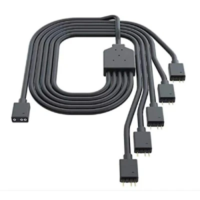 Image of Cooler Master 1 to 5 ARGB Splitter Cable / 5V Support 3 pin Addressable RGB LED Sync for MasterFan/MasterLiquid Series Support(ARGB Splitter)