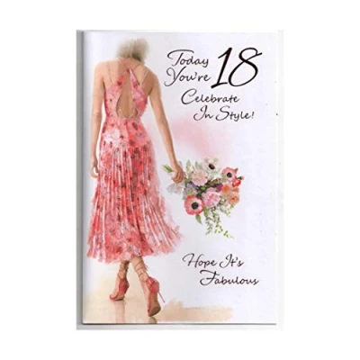 Image of Birthday Card for Eighteen (18) Year Old Girl Free 1st Class Post (UK)