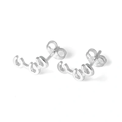 Image of Small Sterling Silver Triple Horseshoe Stud Earrings