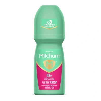 Image of Mitchum Women 48HR Protection Roll On Deodorant &amp; Anti Perspirant, Flower Fresh, 100 ml