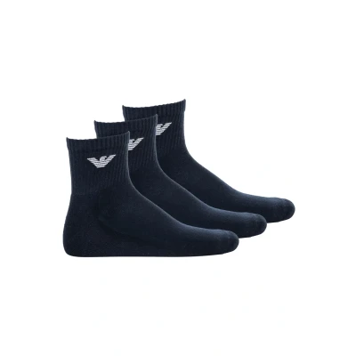 Image of Emporio Armani Short Socks 3PACK Socks, Men&#039;s, Size: One Size, Marine