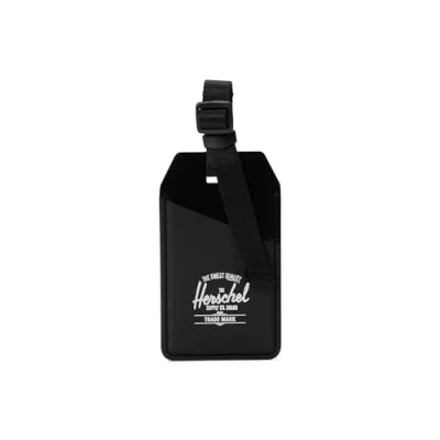 Image of HERSCHEL 10804 04149 Luggage TAG Rubber Black Matte/Glossy Unisex Adult Accessories One Size
