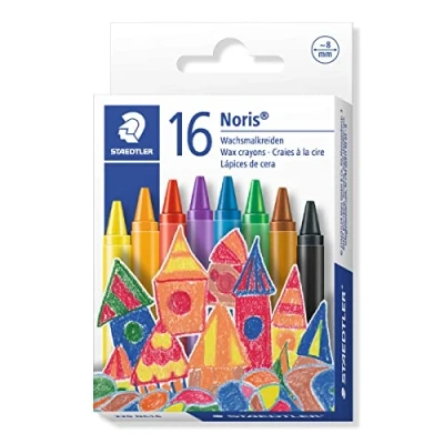 Image of Staedtler Noris 220 Cardboard Case for 16 Assorted Waxed Chalks