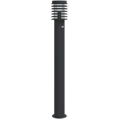Image of vidaXL Outdoor Floor Lamp with Sensor Black 110cm Stainless Steel