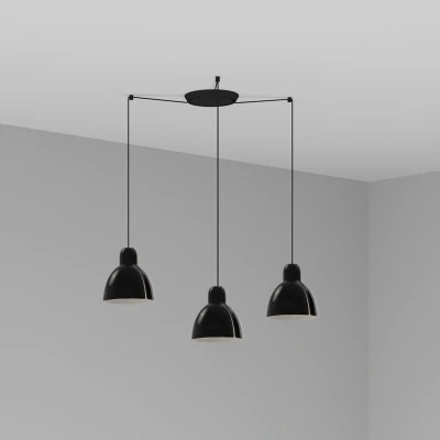Image of Venice 3 Light Black Cluster Drop Pendant Lamp