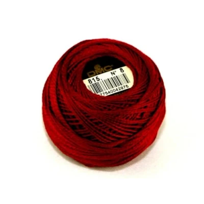 Image of DMC Cotton Perle Thread Size 8 815 per 10 Gram Ball