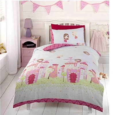 Image of Rapport Home Fairy Castle Single Duvet Cover and Pillowcase Set