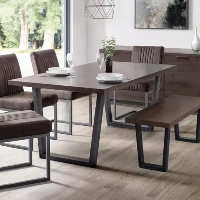 Image of Julian Bowen Brooklyn Dining Table, Dark Oak