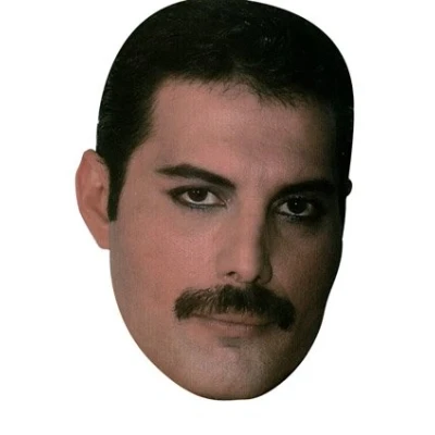 Image of FoxyPrinting Freddie Mercury New Celebrity Cardboard Party Face Mask Fancy Dress