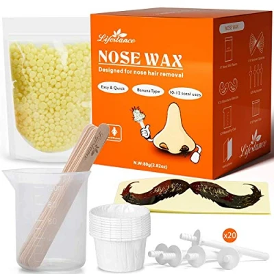 Image of Lifestance Nose Wax Kit Waxing for Men with 80g Quick,Easy,Painless Hair (15 20 Times Usage)