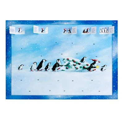 Image of Coppenrath Tradtional Storybook Advent Calendar &#039;Penguins in the Snow&#039; Story Told Through Words and Pictures