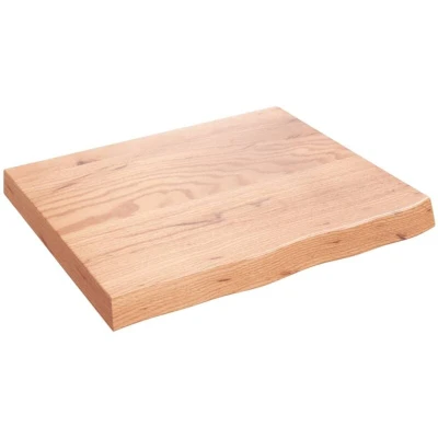 Image of vidaXL Table Top Light Brown 60x50x(2 6) cm Treated Solid Wood Oak