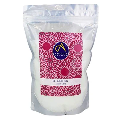 Image of Absolute Aromas Epsom Bath Salts Magnesium Sulphate Infused with 100% Pure Essentials Oils (Relaxation, 1kg)