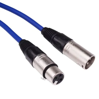 Image of Switch Electronics Coloured Male XLR to Female Microphone Lead Extension Cable (3m, Blue)
